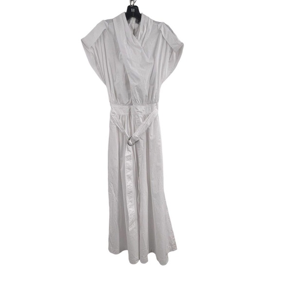 Derek Lam 10 Crosby Celeste Wrap Effect Cutout Poplin Maxi White Size 6 New - Picture 4 of 11